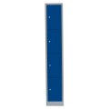 Fächerschrank XL, 1 Abteil, 4 Fächer RAL 7035 lichtgrau / RAL 5010 enzianblau