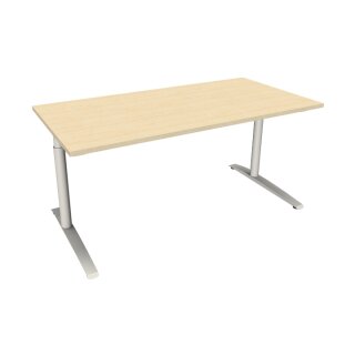Schreibtisch mit C-Fußgestell "Premium", 160 x 80 cm königsahorn