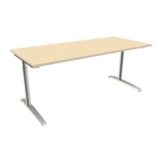 Schreibtisch mit C-Fußgestell "Premium", 180 x 80 cm königsahorn
