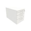Rollcontainer "Premium" mit Schubladen weiß 