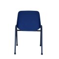 Formschalenstuhl "Comfort" ohne Armlehnen, Gestell schwarz, Sitzschale blau