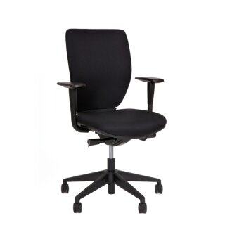 Bürodrehstuhl SIT mit höherer Gasfeder und schwarzem Kunststoff Fußkreuz