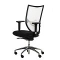 Bürodrehstuhl SIT - Exclusive mit Kopfstütze schwarz und Rückenlehne in Netz weiß