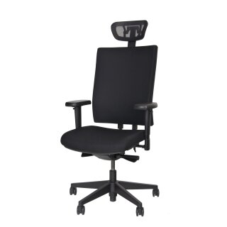 Bürodrehstuhl SIT XXL bis 150 kg mit Kopfstütze und Sitzneigeverstellung