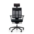 Bürodrehstuhl "XENON NET" mit Kopfstütze im Bezug der Sitzfläche, Preisgruppe V